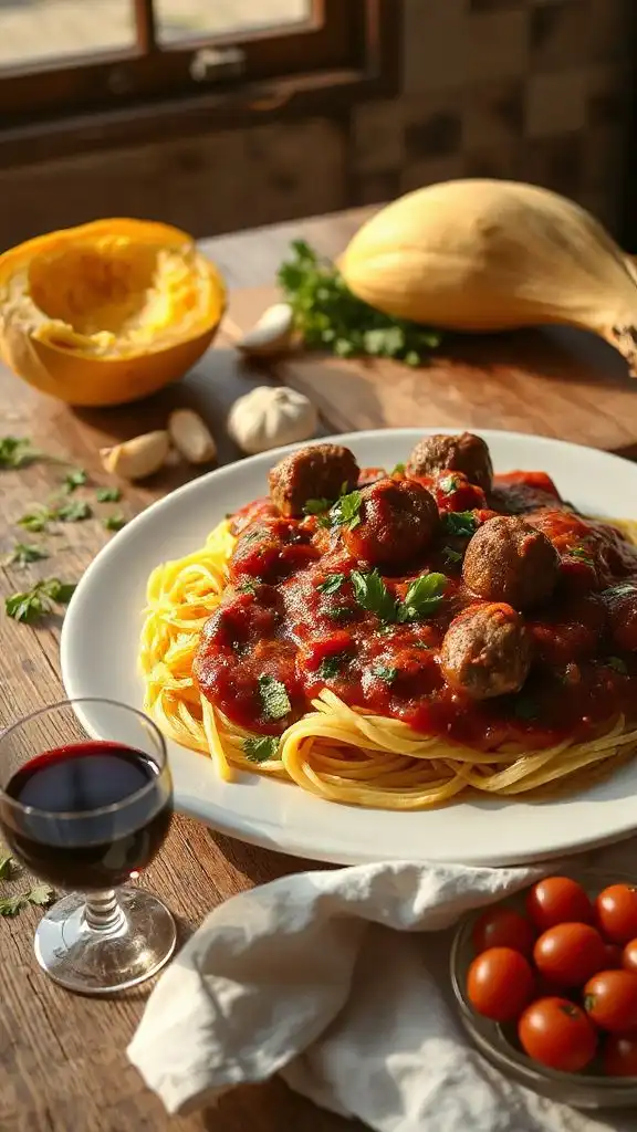 spaghetti squash meatballs marinara spaghetti squash meatballs marinara