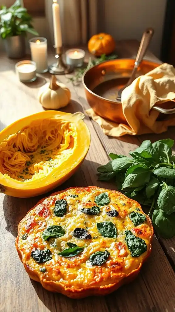 spaghetti squash spinach frittata