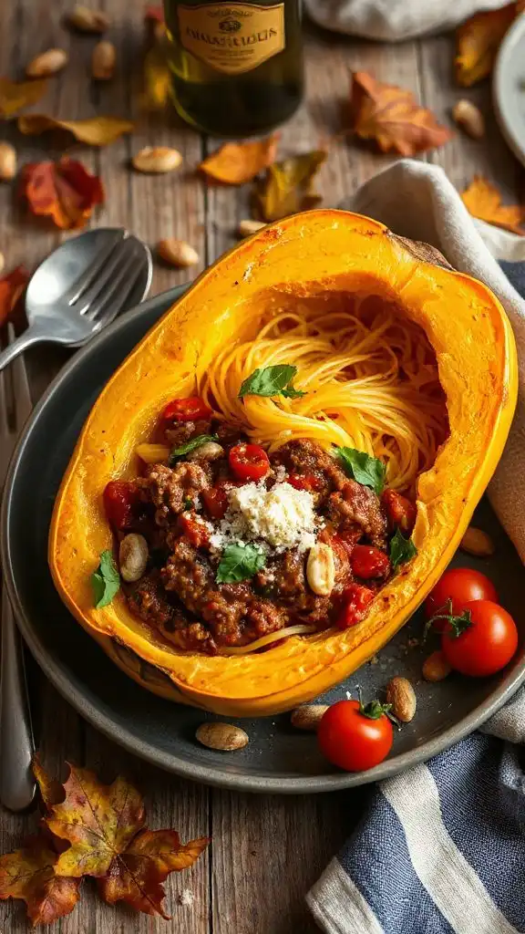spaghetti squash turkey bolognese