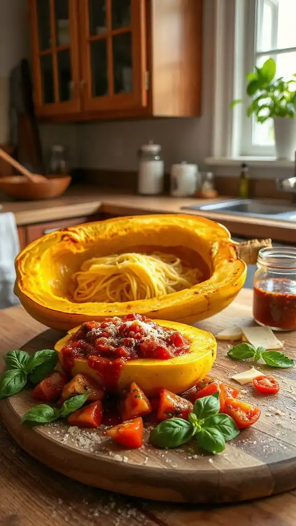 spaghetti squash with marinara