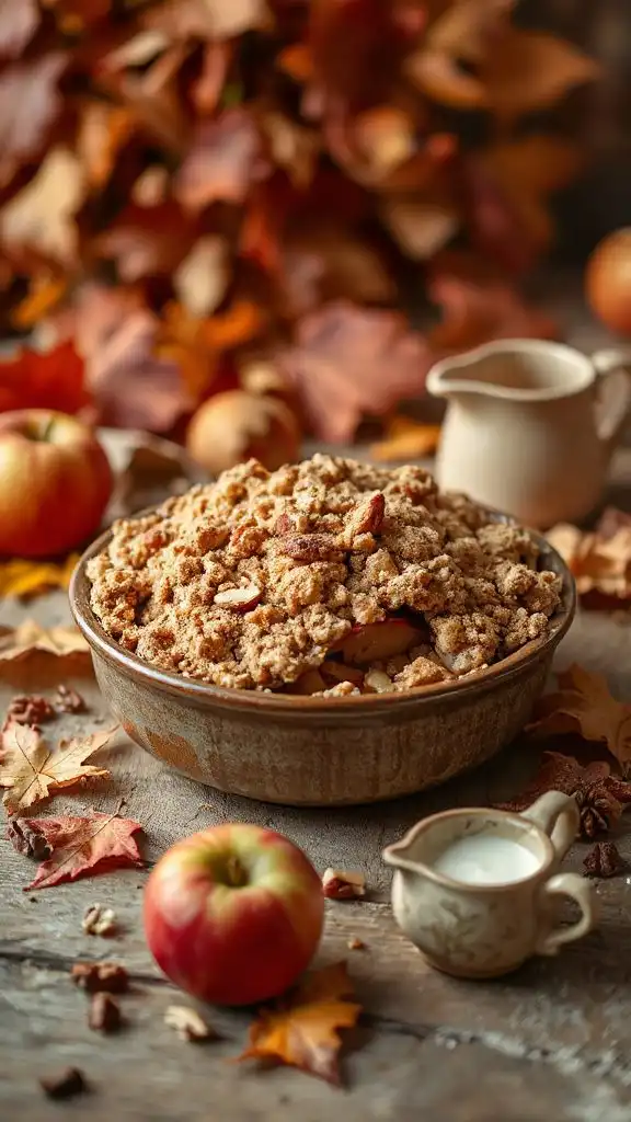 spelt crumble apple dessert