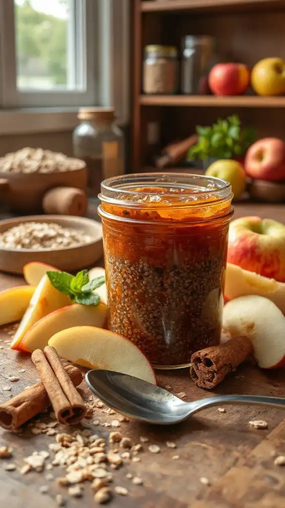 spiced apple cinnamon chia jam