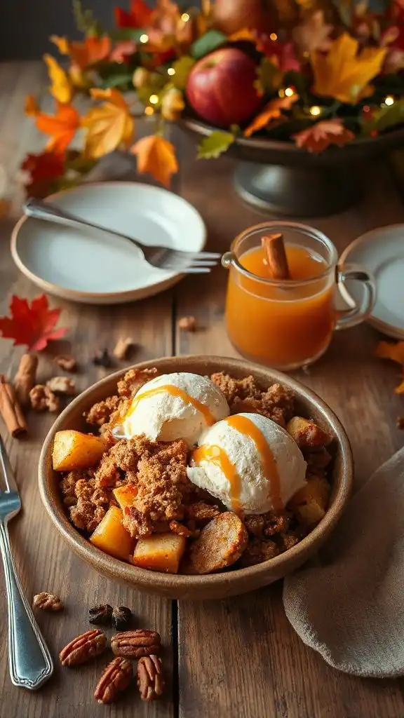 spiced apple crisp dessert