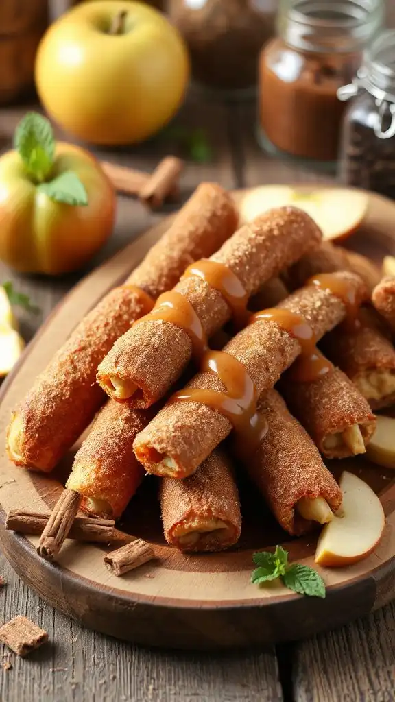 spiced baked apple donut sticks