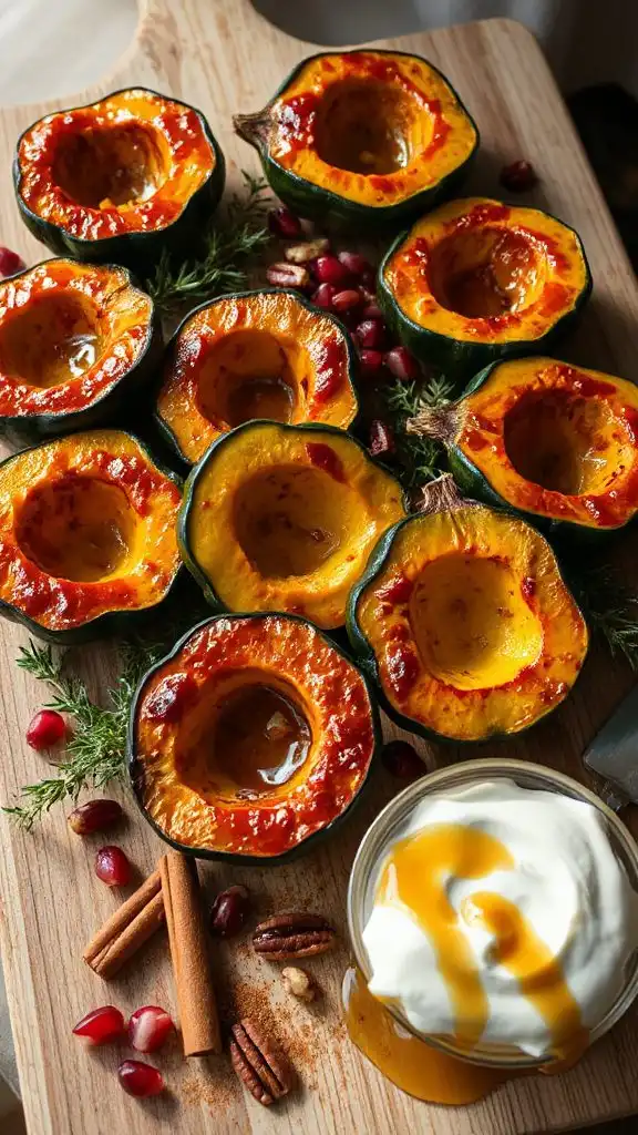 spiced brown sugar acorn squash