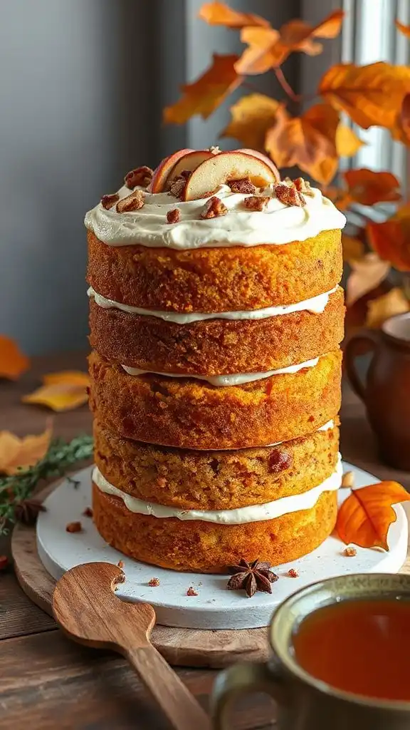 spiced butternut apple cake