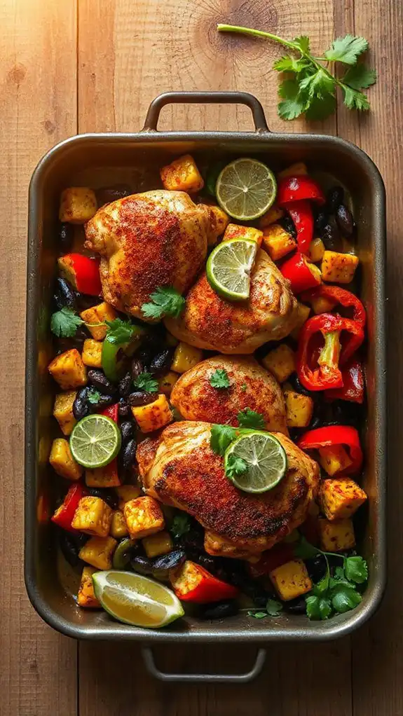 spiced chicken with beans
