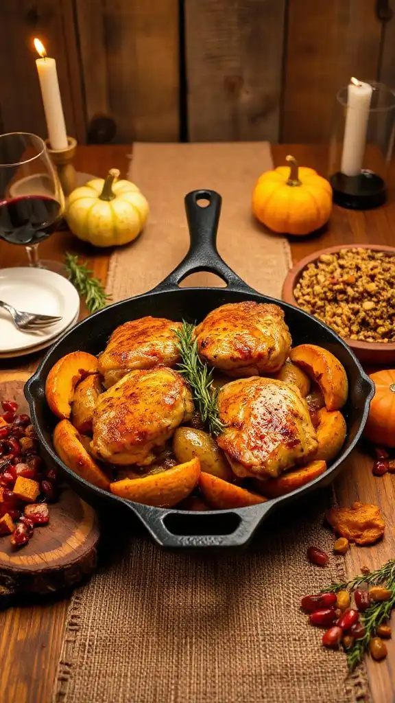 spiced chicken with caramelized apples