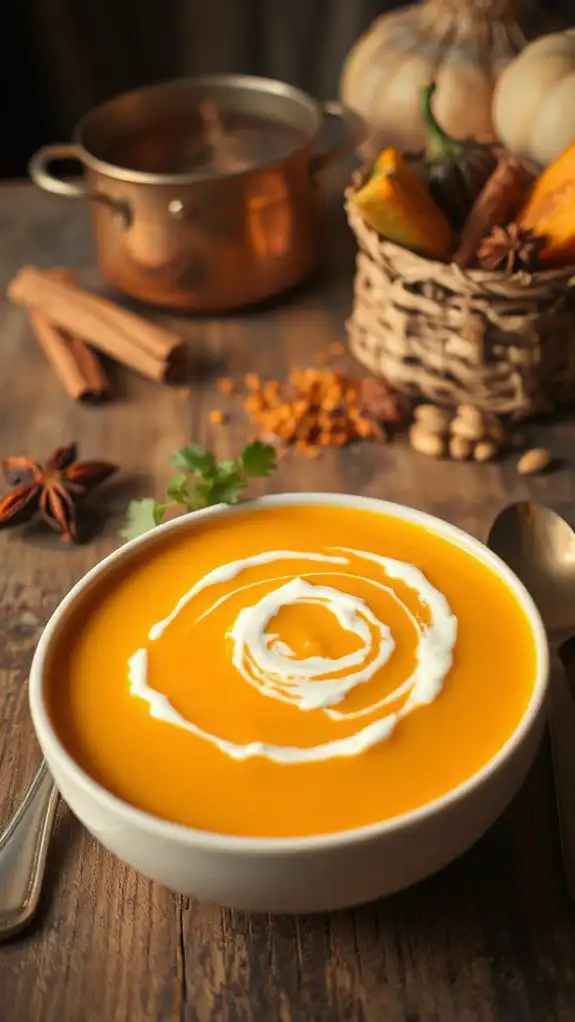 spiced coconut pumpkin soup recipe