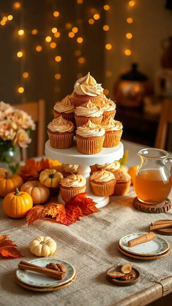 spiced cupcakes with cinnamon frosting