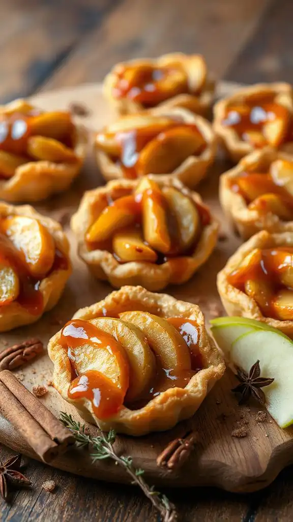 spiced maple drizzle tarts