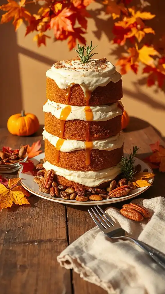 spiced maple pumpkin cake