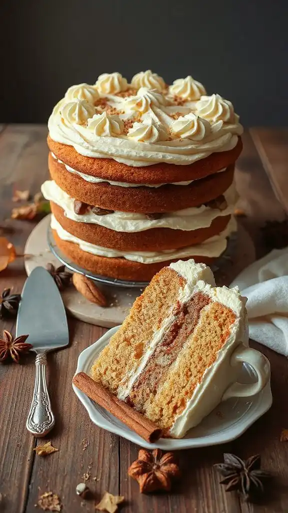 spiced multi layer cake