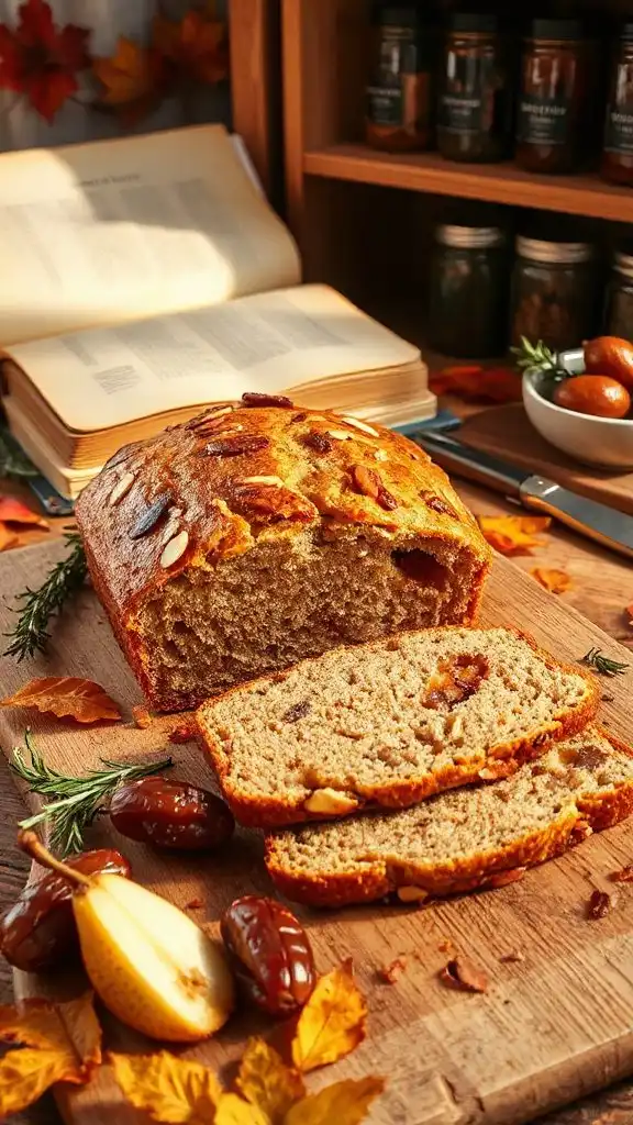 spiced pear almond loaf recipe