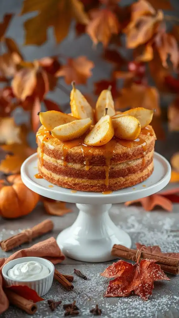 spiced pear ginger cake recipe
