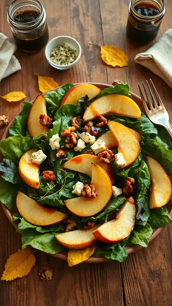 spiced pear gorgonzola salad