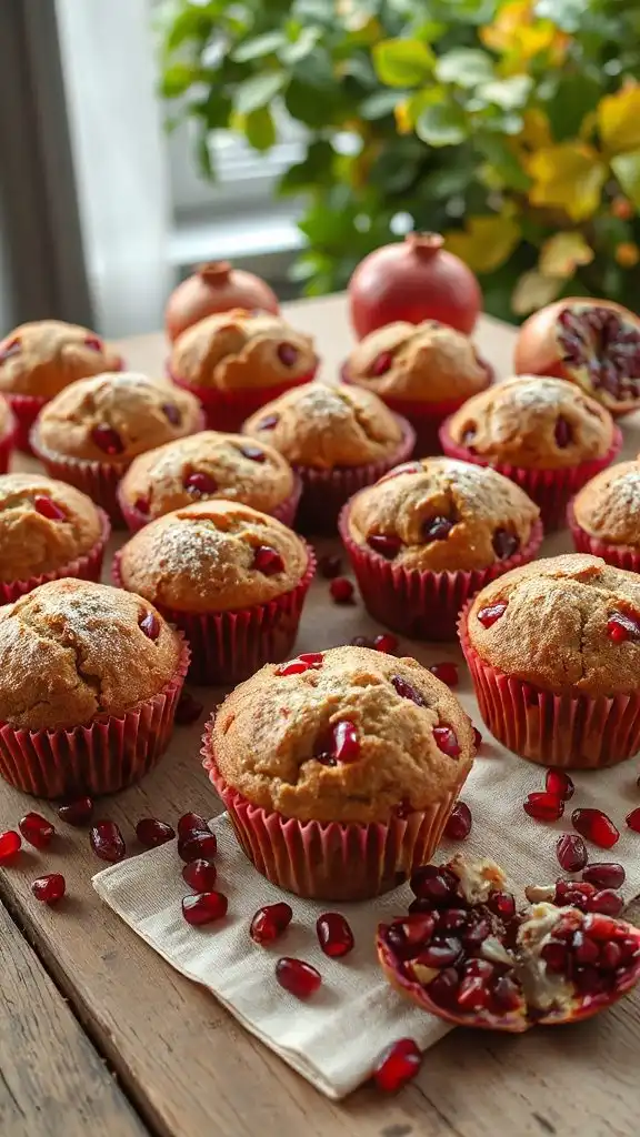 spiced pomegranate apple muffins spiced pomegranate apple muffins