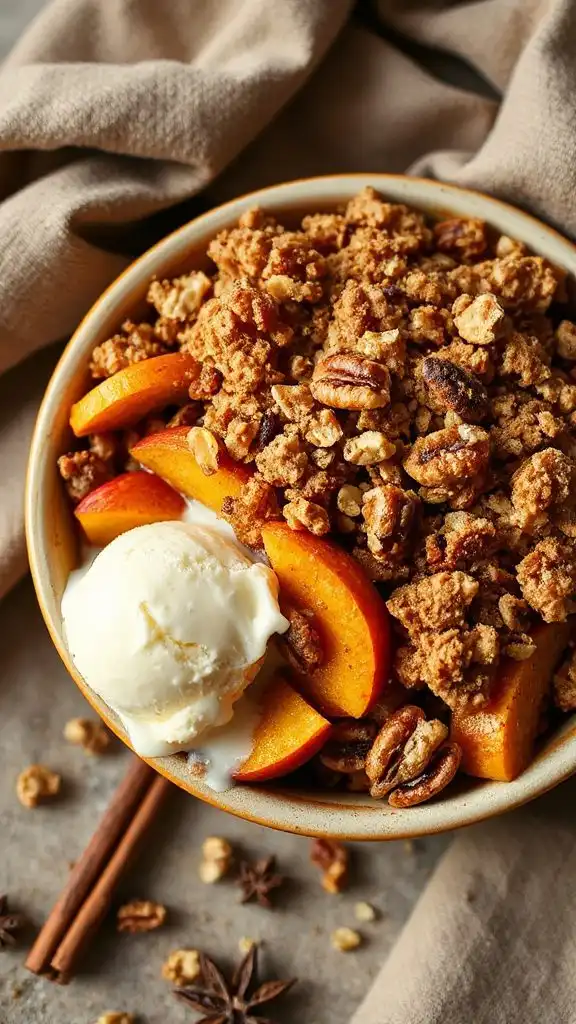 spiced pumpkin apple crisp