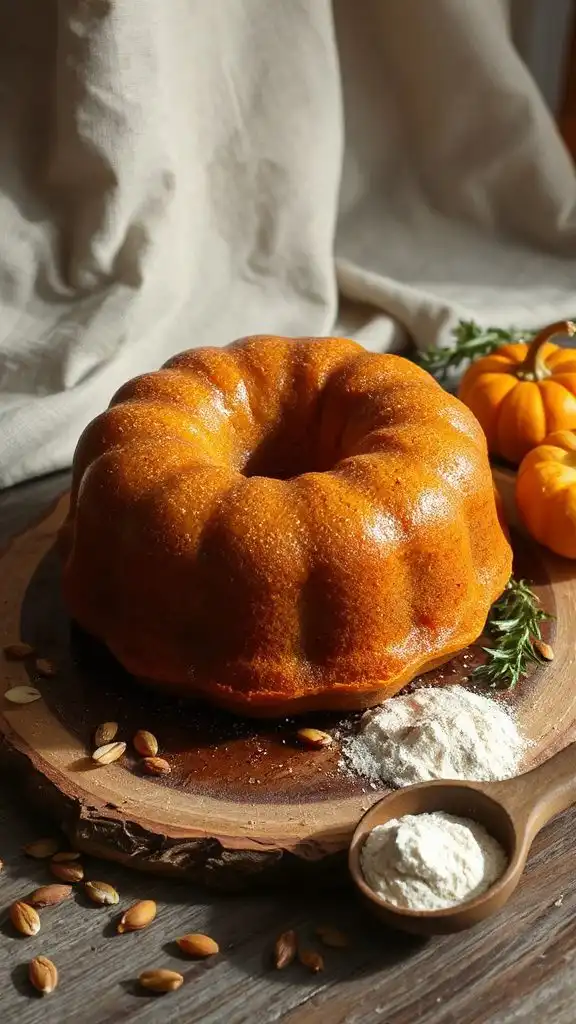 spiced pumpkin flourless cake
