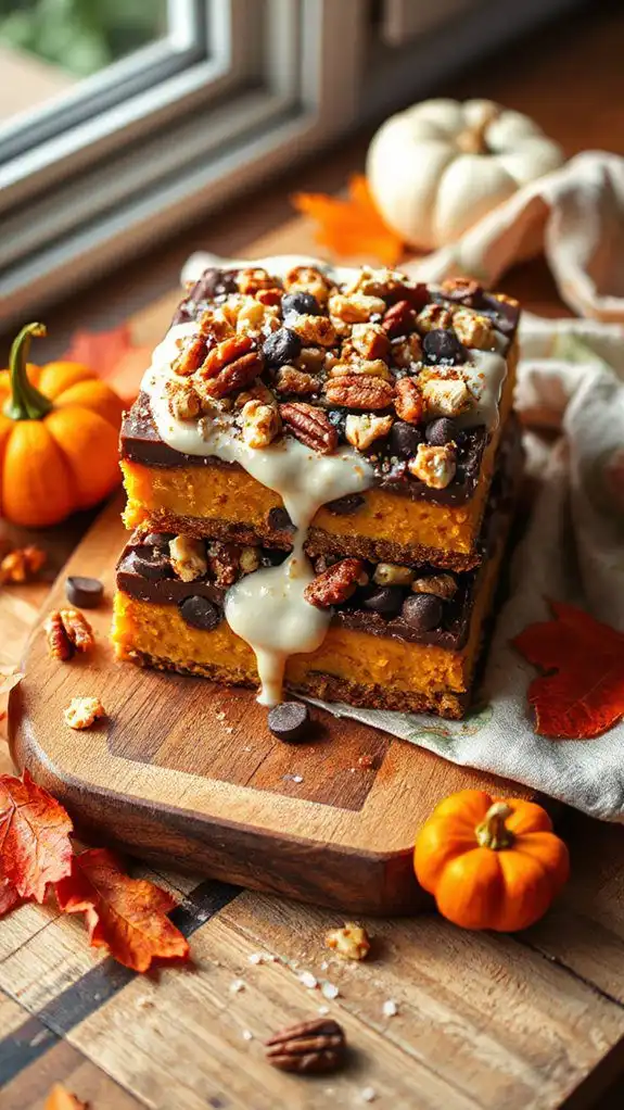 spiced pumpkin magic bars