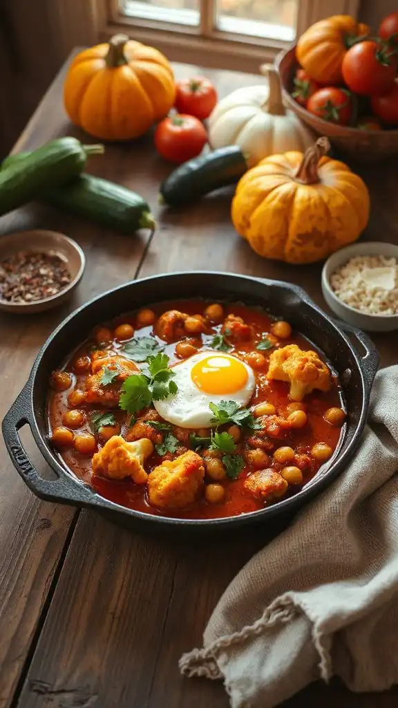 spiced shakshuka with cauliflower