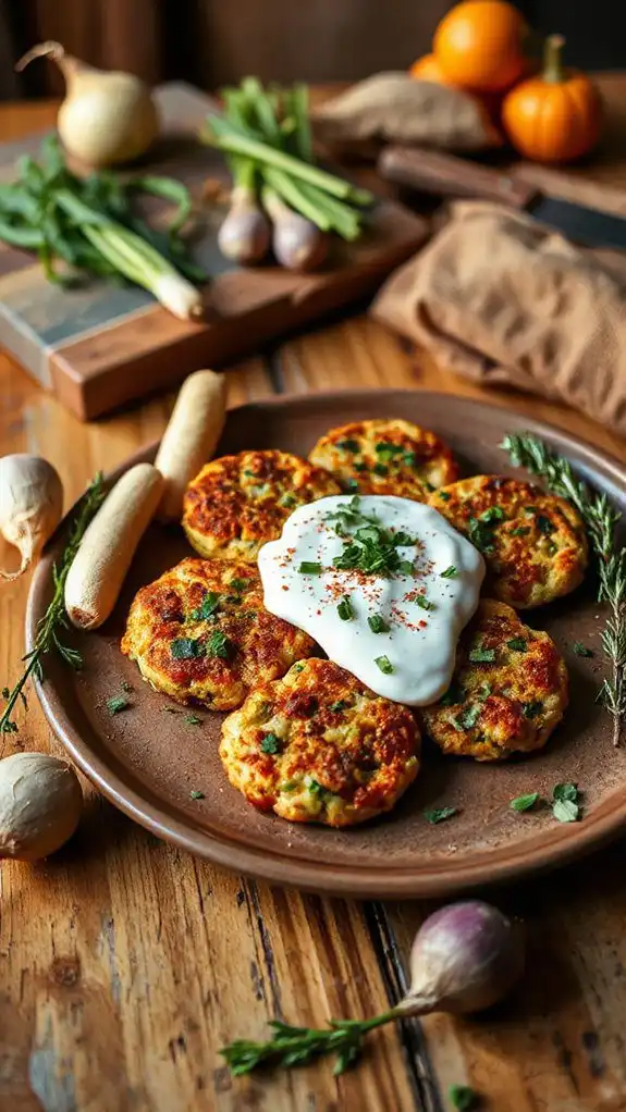 spiced turnip fritters recipe