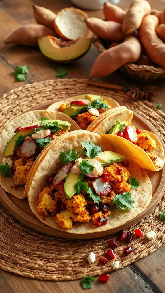 spiced vegetarian cauliflower tacos