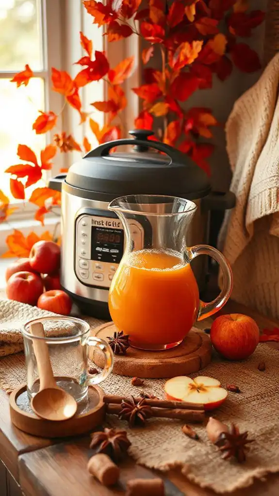 spiced warm apple cider
