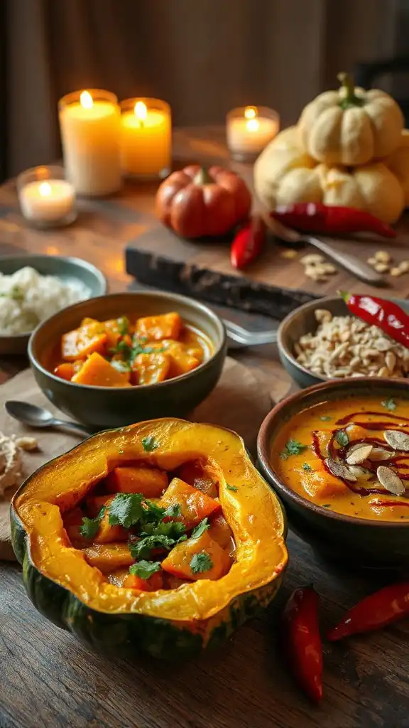 spicy acorn squash curry
