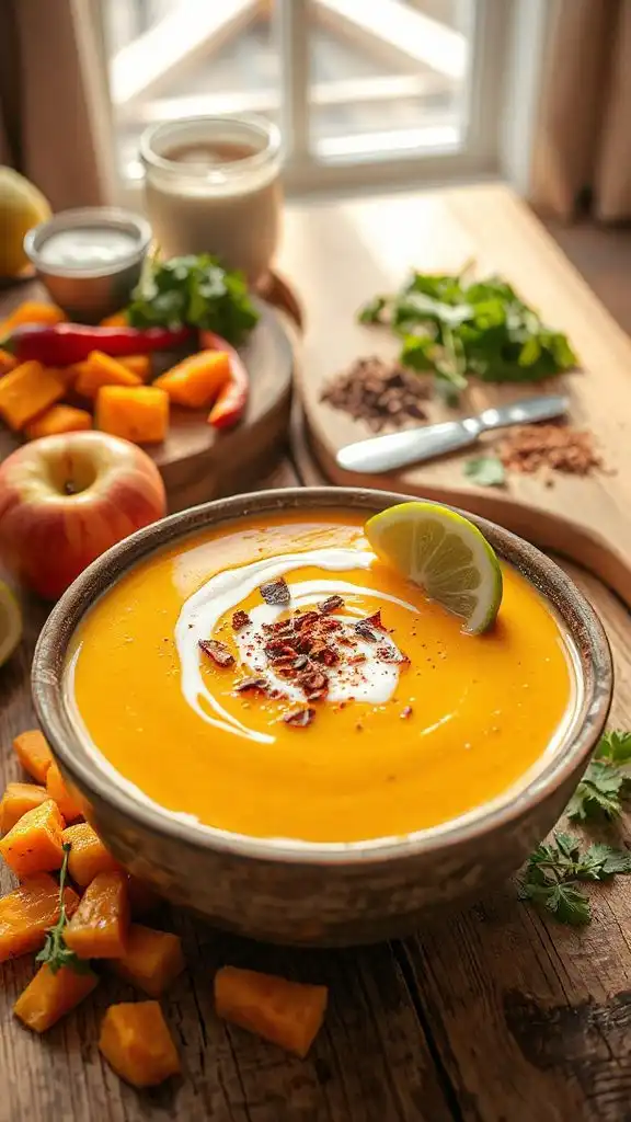 spicy apple butternut squash soup