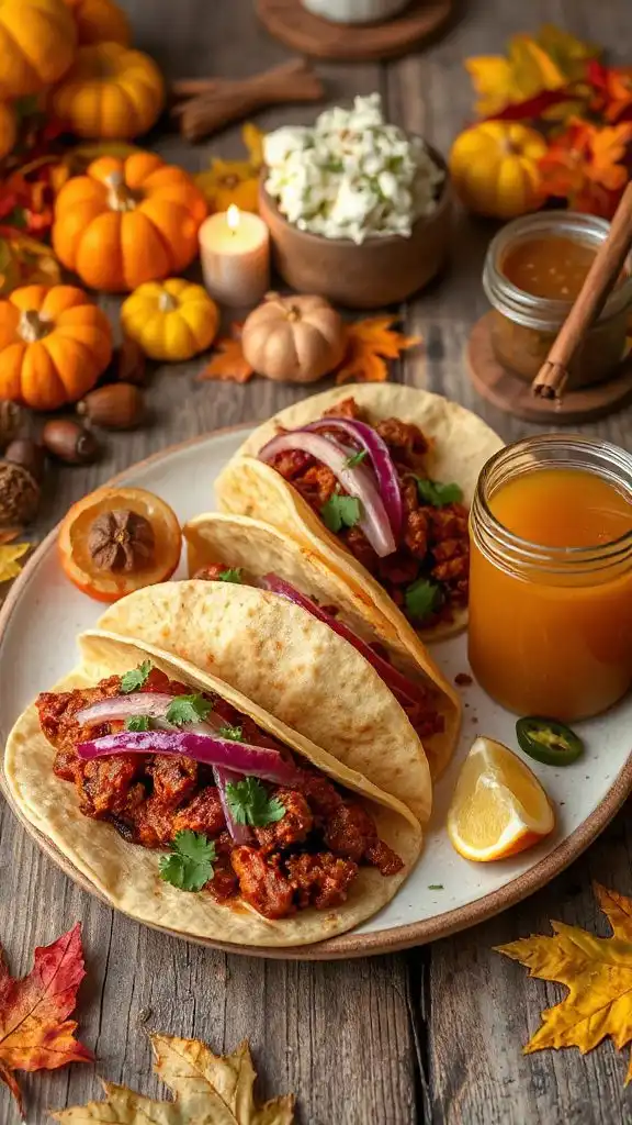 spicy autumn chorizo tacos