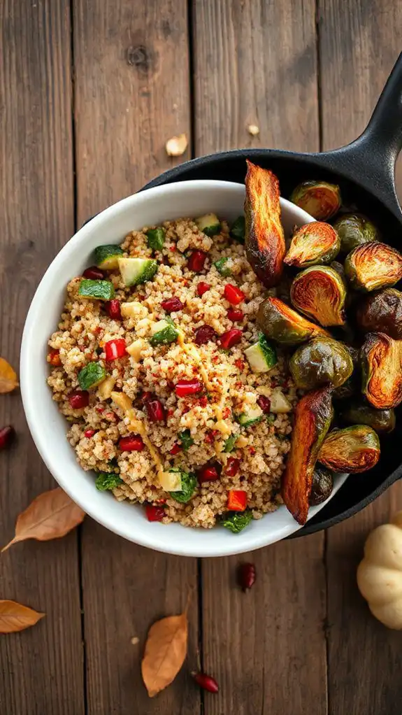 spicy brussels sprouts quinoa salad