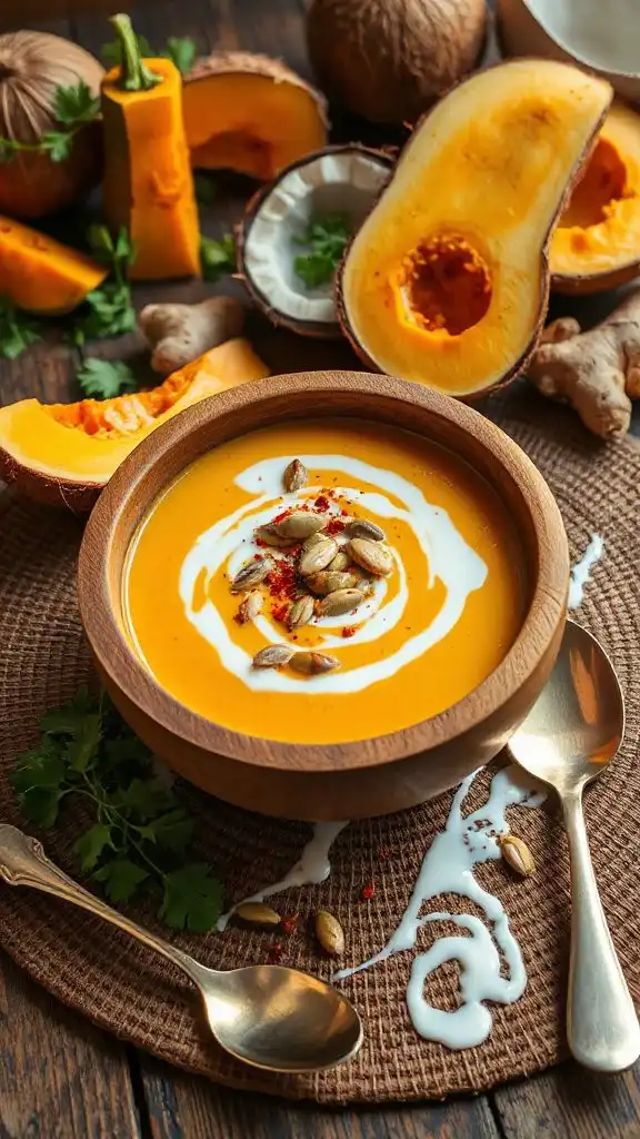 spicy butternut coconut soup
