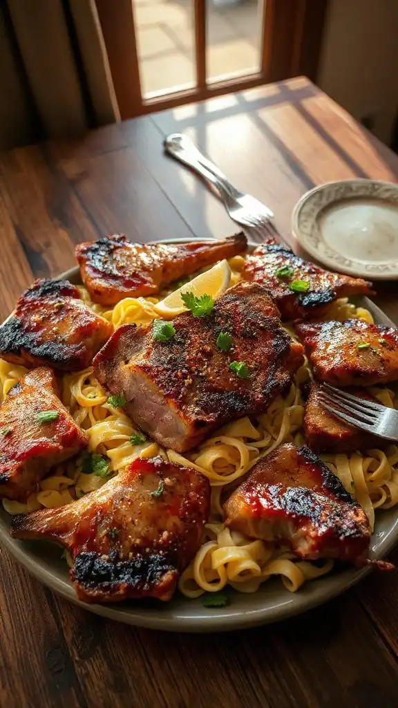 spicy cajun pork chops spicy cajun pork chops