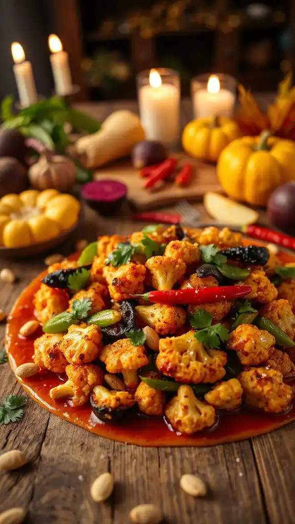 spicy cauliflower stir fry delight