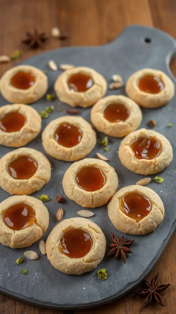 spicy chai thumbprint cookies