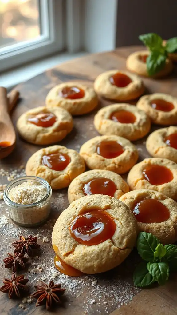 spicy chai thumbprint cookies