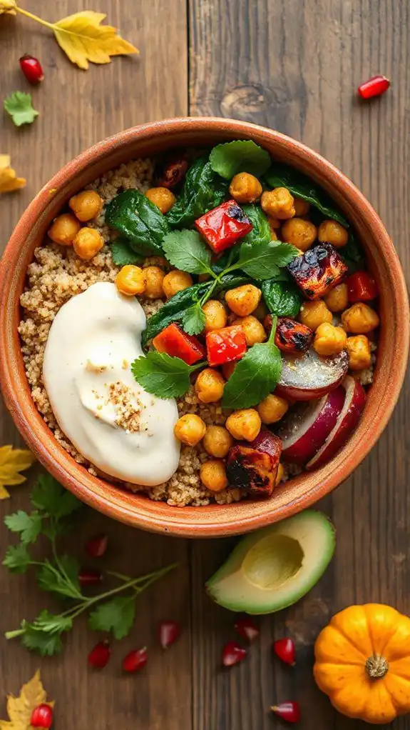 spicy chickpea spinach bowl recipe