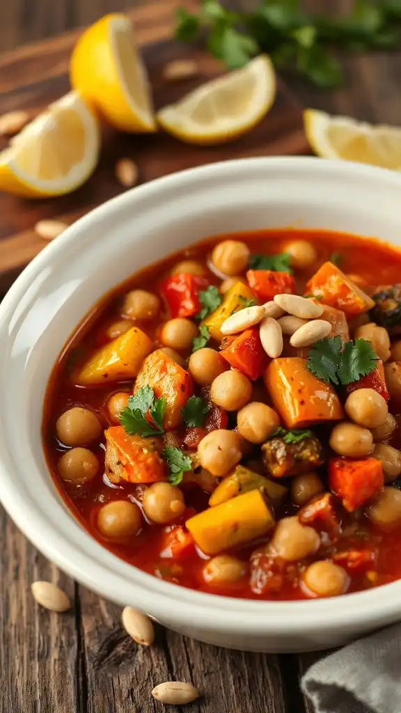 spicy chickpea vegetable medley