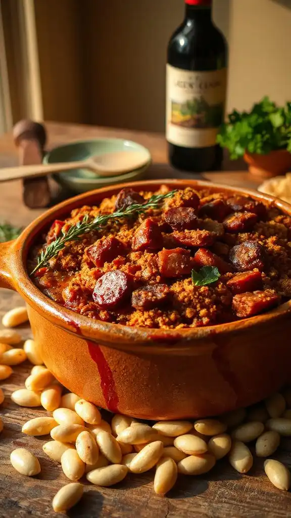 spicy chorizo bean cassoulet