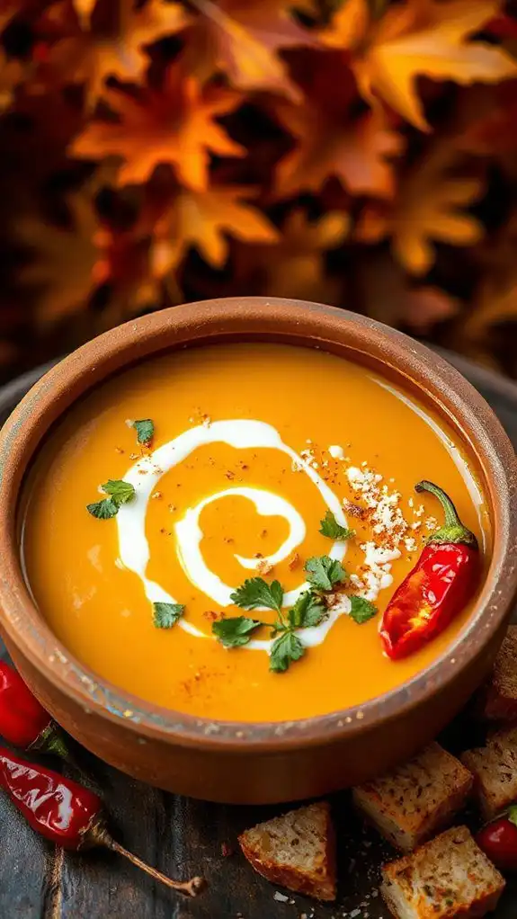 spicy coconut pumpkin soup recipe