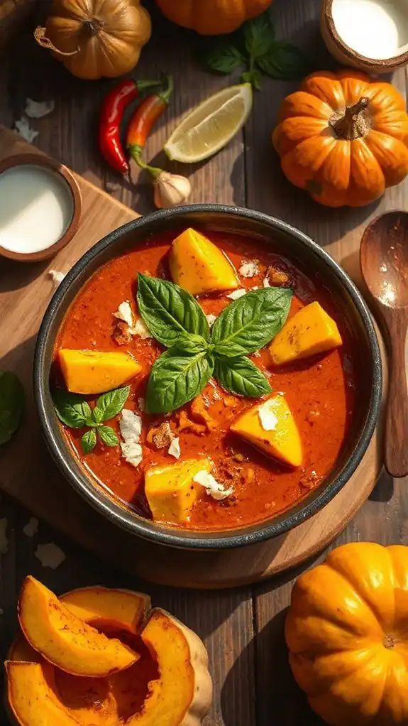 spicy creamy pumpkin curry