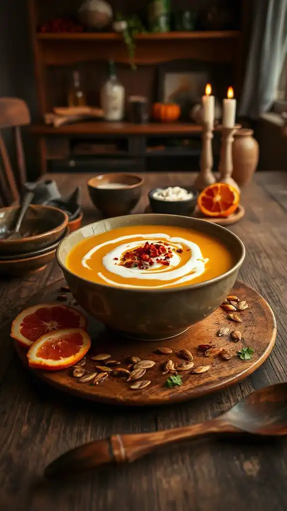spicy creamy pumpkin soup