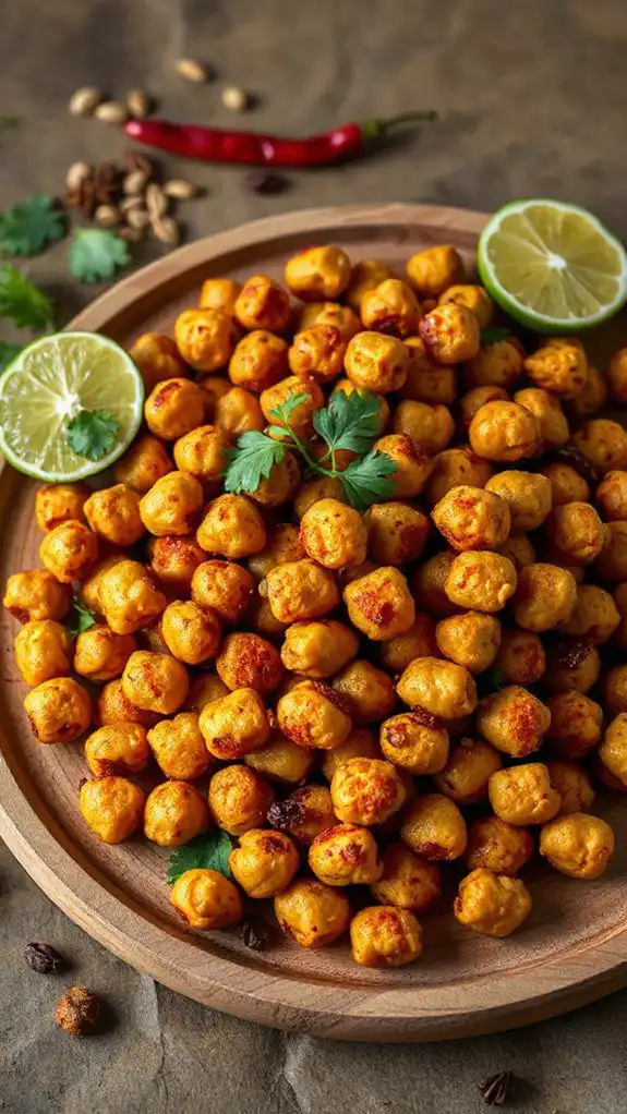 spicy crunchy chickpea snack