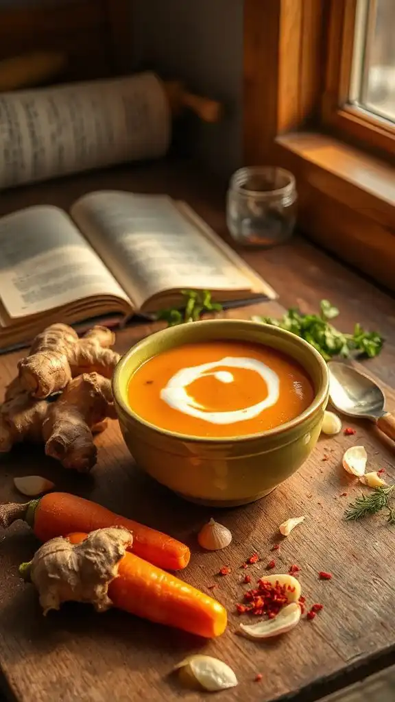 spicy ginger carrot soup