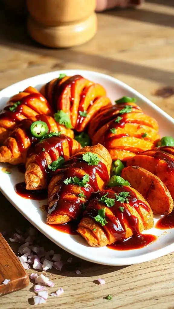 spicy hasselback sweet potatoes spicy hasselback sweet potatoes