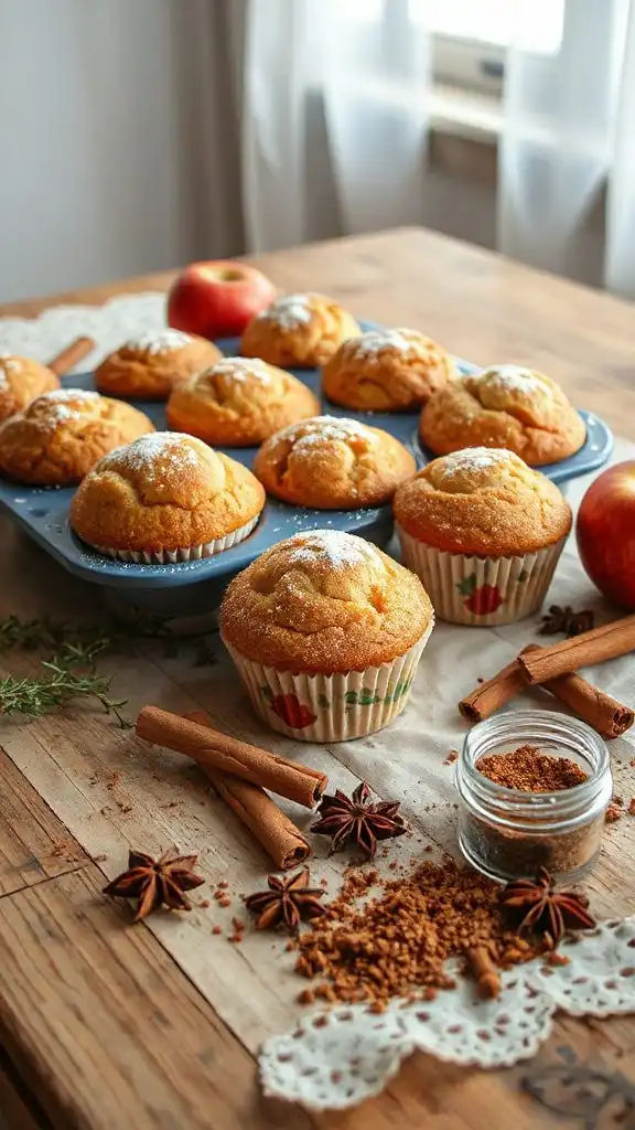 spicy healthy apple muffins
