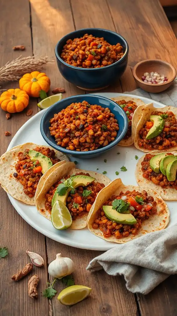 spicy lentil tacos recipe