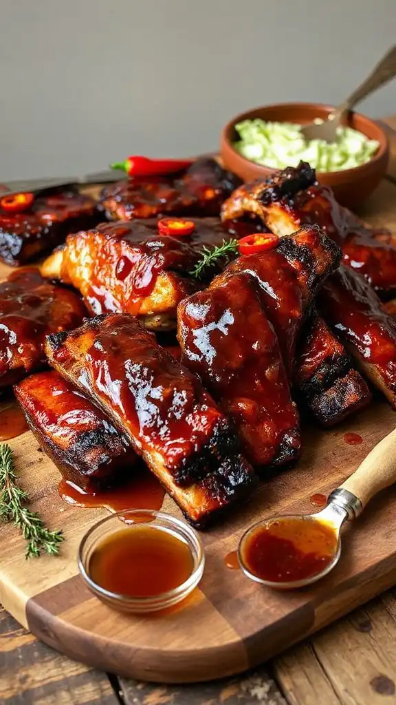 spicy maple glazed ribs