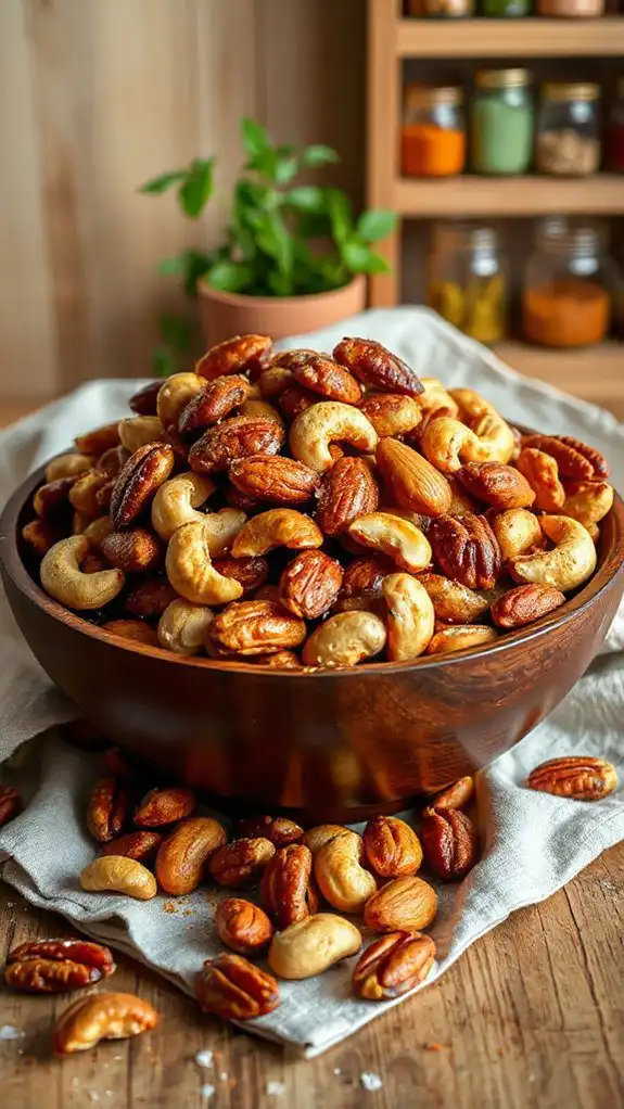 spicy maple nut snack